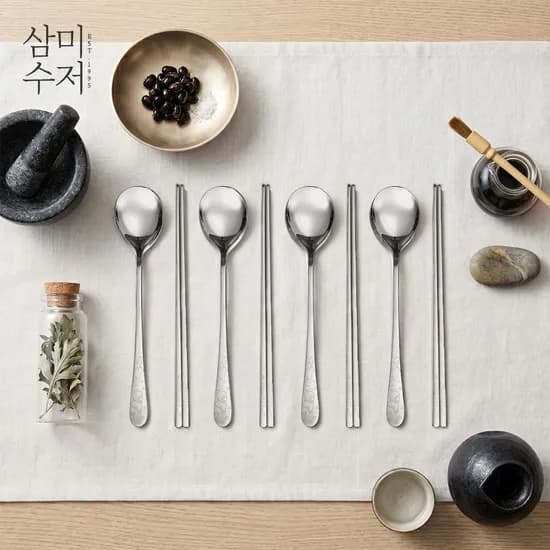 무민 더키친 샌딩 한식 수저세트 4벌