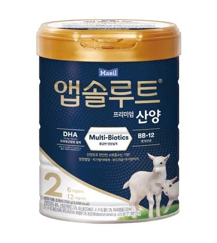 앱솔루트 프리미엄 산양 750g 2단계(6~12개월) 1캔
