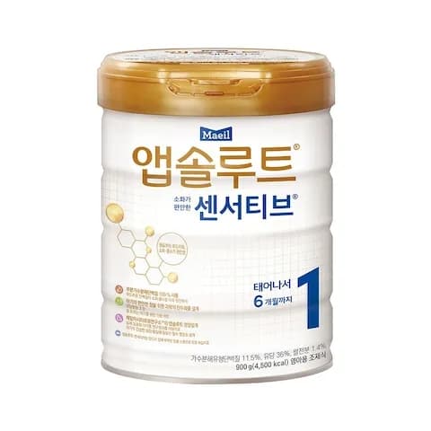 앱솔루트 센서티브 1단계 (0일~6개월까지) 900g 1캔