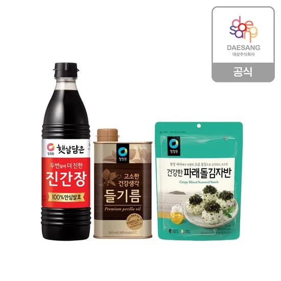 들기름막국수SET_들기름350ml + 진간장840ml + 파래돌김자반50g
