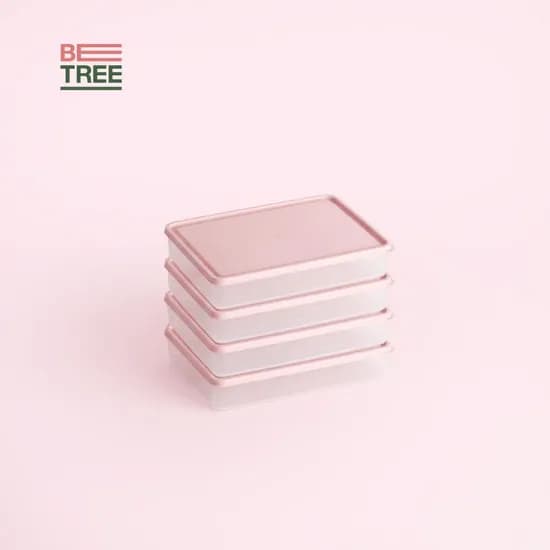 부드럽게 휘어지는 냉동 소분 정리 밀폐용기 1500ml 4개