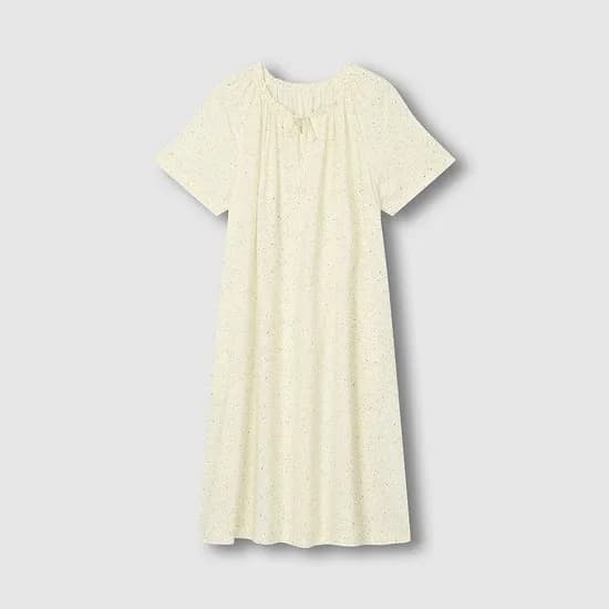 여 레이온 도트 반팔 파자마 원피스 (3 sizes)(4 colors)