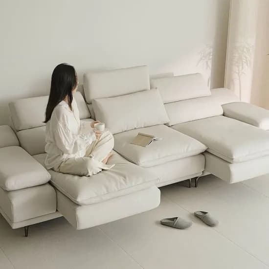 컴포트 모션 제로휠 3세대 풀리클라이너 슬라이딩 가죽소파 (9가지모션)