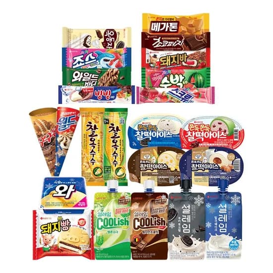 신상 찰떡아이스 설레임 돼지바빵 +아이스크림바 32개 혼합세트