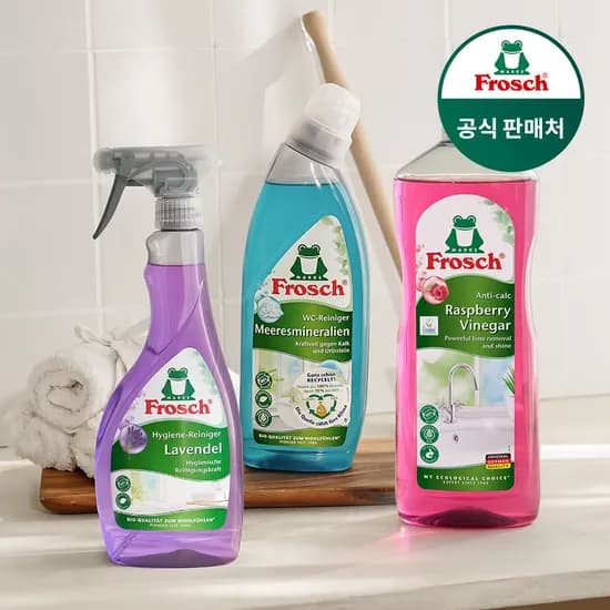 독일 라벤더 욕실클리너 500ml+변기클리너 750ml+다목적 라즈베리 식초1L