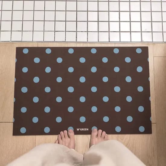 폴카 도트 규조토 발매트 빨아쓰는 주방매트 욕실 화장실 현관 싱크대 미끄럼방지(60x40)