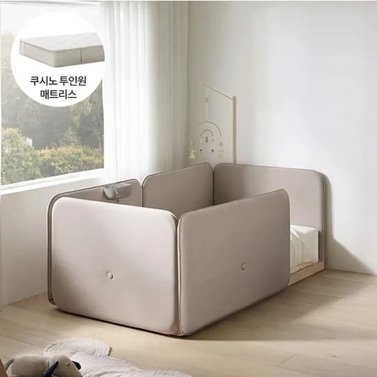 쿠시노 코지 범퍼형 저상형침대(SS) 프리미엄 올인원(단단가드)