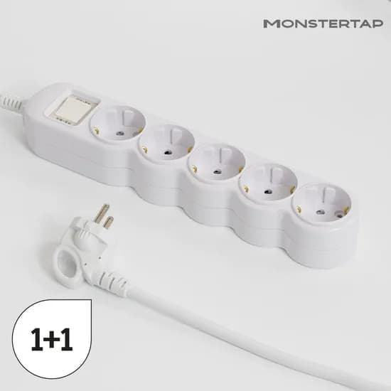1+1 국산 통합 5구 멀티탭 과부하차단 스위치 40cm/1.5m/2.5m/4.5m
