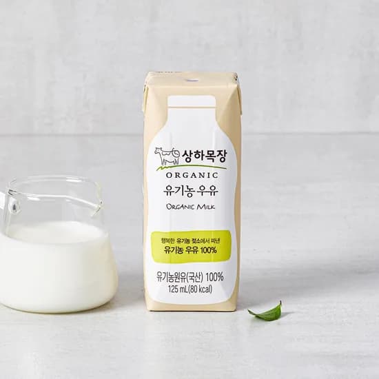*상하목장 유기농 멸균 백색우유 125ml 48팩