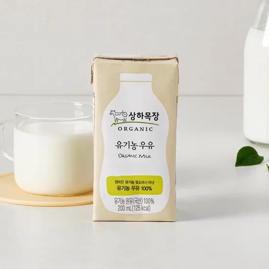 *상하목장 유기농 멸균 우유 백색 200ml 24팩