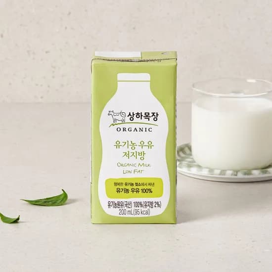 *상하목장 유기농 저지방 멸균 우유 200ml 24팩