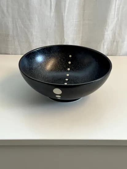 white dot bowl 일본 도자기 면기 대접 라면 우동기 볼