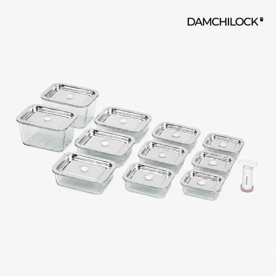 진공밀폐용기  맥스세트 (1호 3개, 2호 3개, 3호 3개, 4호 2개, 펌프 1개)