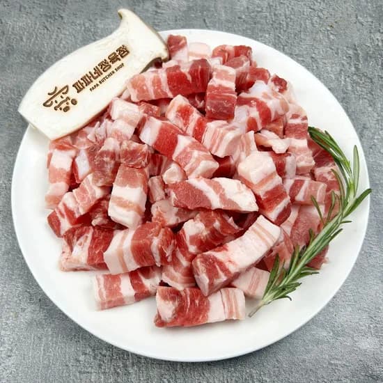 편리한 한입 삼겹살 500g x 4팩 , 소분해서 먹기 좋은 편리한