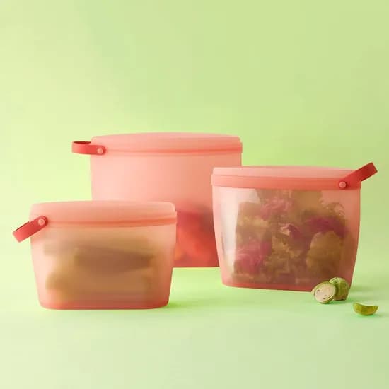 바로한끼 실리콘 지퍼백 와이드형 3P세트(800ml+1.3L+2.2L)