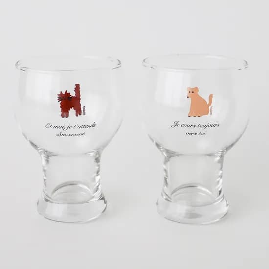 balloon glass set 강아지 & 고양이 벌룬 글라스 세트 (2P / 선물포장)