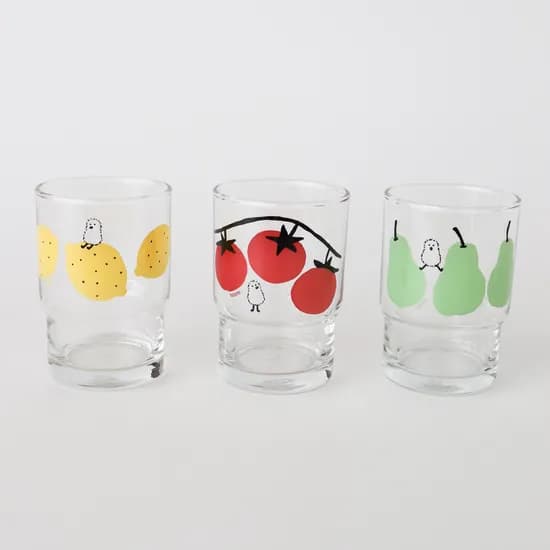 sayho glass set 세이호의 과일 정원 유리컵 세트 3P