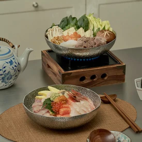 카타치 통3중 스텐 304 인덕션 각진형 스키야키 냄비 쥬니카쿠 시리즈