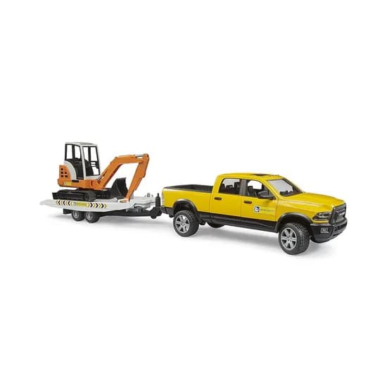 RAM 2500 파워 왜건과 미니 굴삭기