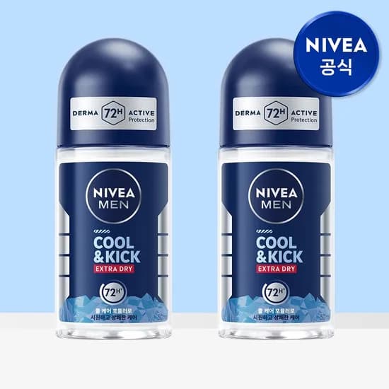 맨 데오드란트 롤온 쿨 앤 킥 50ml 2개