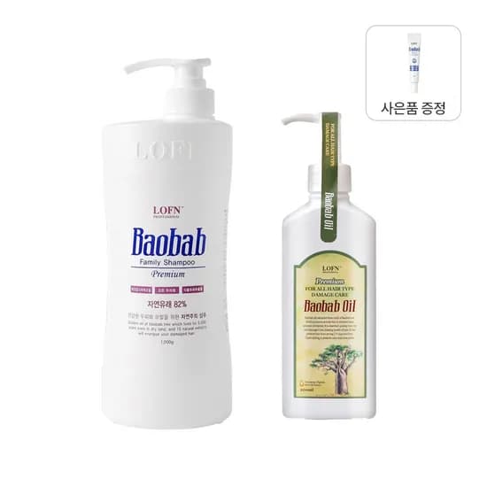 패밀리샴푸 프루티플로럴머스크 1000g + 헤어오일 200ml + 스칼프에멀젼 15ml증정