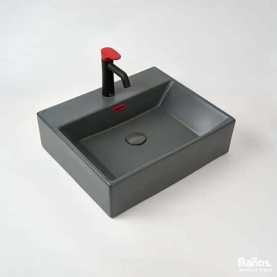 디엣지 5 무광 다크 그레이 컬러 벽걸이 세면대 BW-C101AMDH