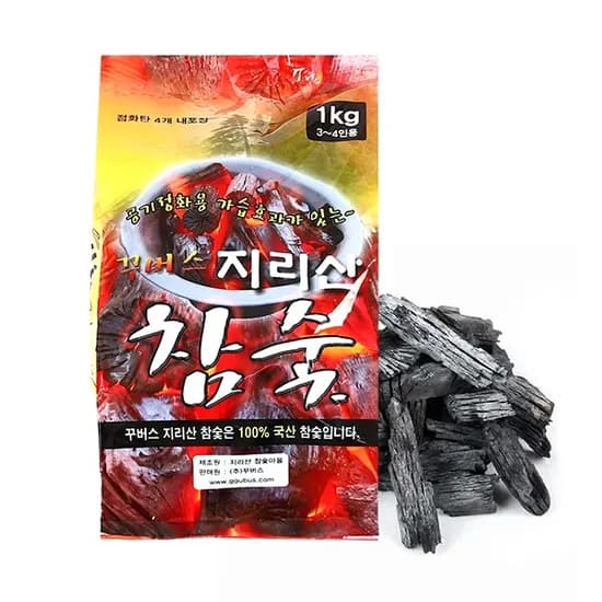 지리산참숯 1kg 봉지숯 참숯 백탄 캠핑 바베큐숯 9,900원