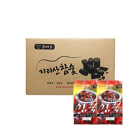 지리산참숯 1kg 12봉 박스숯 바베큐숯 참숯 백탄