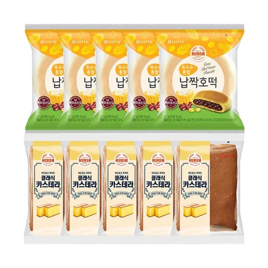 납짝호떡 옥수수통팥 97g 5개 외 클래식카스테라 85g 5개