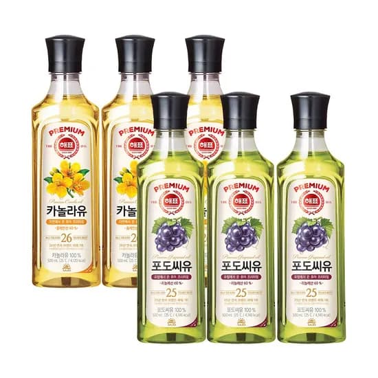 포도씨유 500ml 3개 외 카놀라유