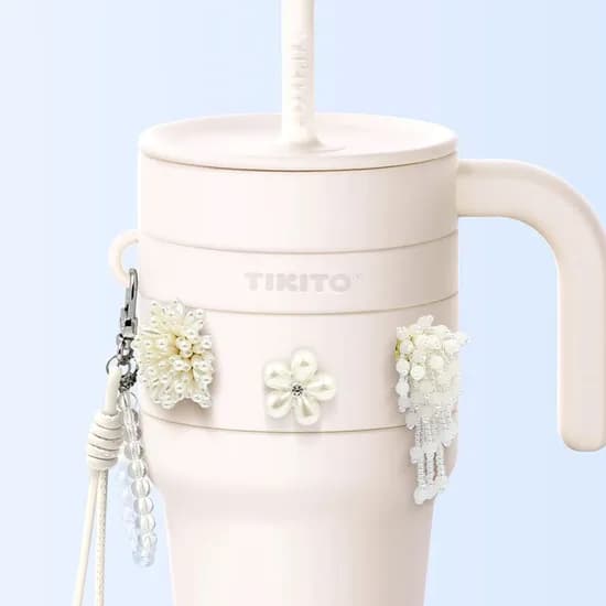 스위치 대용량 텀블러 스노우 플라워 에디션 650ml 아이보리