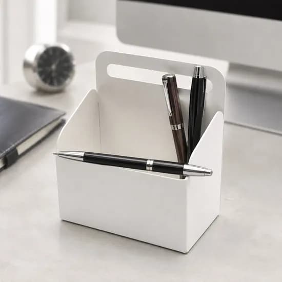 메탈 데스크 캐디 L 12x7x13cm 스노우화이트