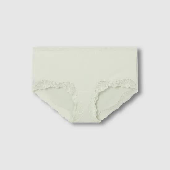 여 코튼 립 레이스 쇼티 팬티 (3 sizes)(2 colors)