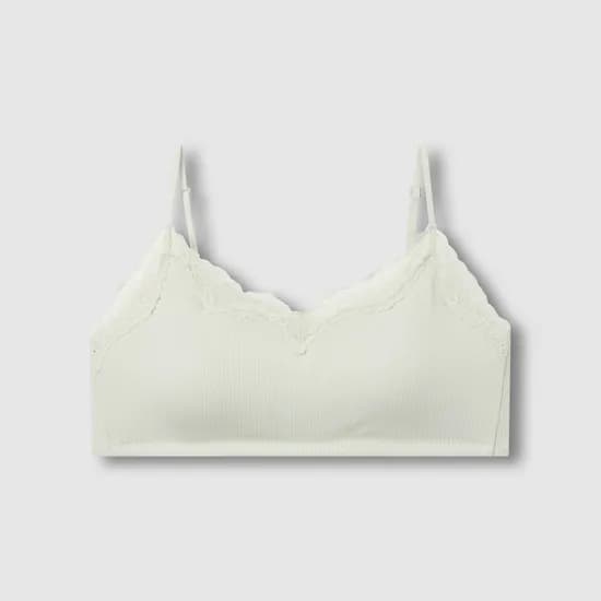 여 코튼 립 레이스 브라렛 (3 sizes)(2 colors)