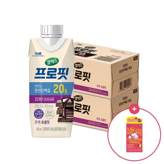 셀렉스 프로핏 모카 초콜릿 250ml 36팩 + 밀세라 구미 1박스