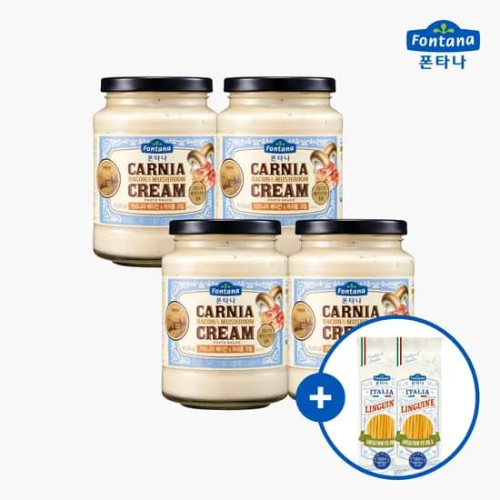 카르니아 베이컨&머쉬룸 크림 파스타소스 430g*4병
