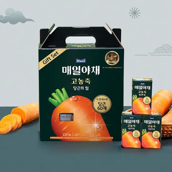 매일야채 고농축 당근의 힘 선물세트 125ml 24팩