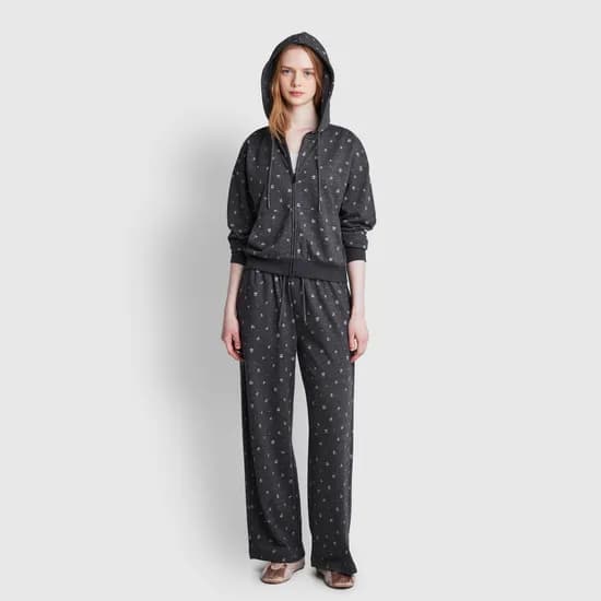 여 플라워 라운지 후드 집업 (3 sizes)(2 colors)