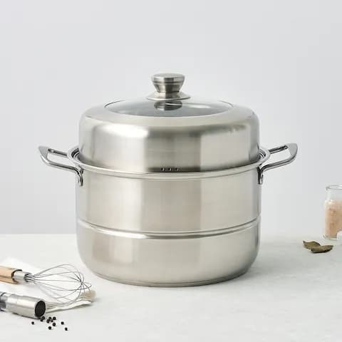 올스텐 바닥3중 인덕션겸용 2단 찜 곰솥냄비 28CM 59,900원
