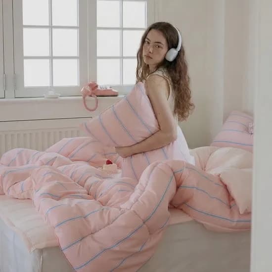 코지 워싱 세미 먼지 없는 차렵이불 세트 SS Q