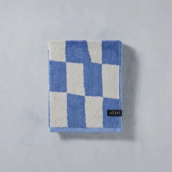 오프셋 블럭 40수 페이스타올 더스티블루