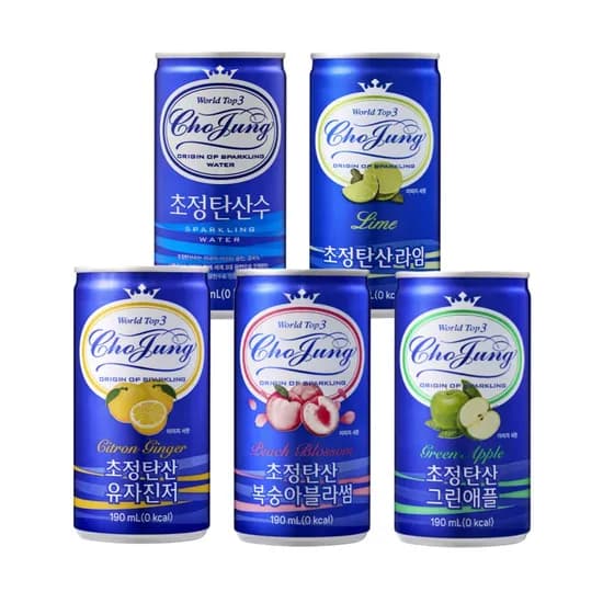 초정탄산수 190mL 60캔 골라담기