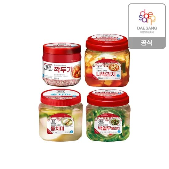 별미김치 백열무 외 3종 1.2kg 2개