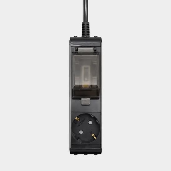 국산 자동소화 알루미늄 4000W 고용량 멀티탭 1구 누전차단 과부하차단 산업용 서버탭