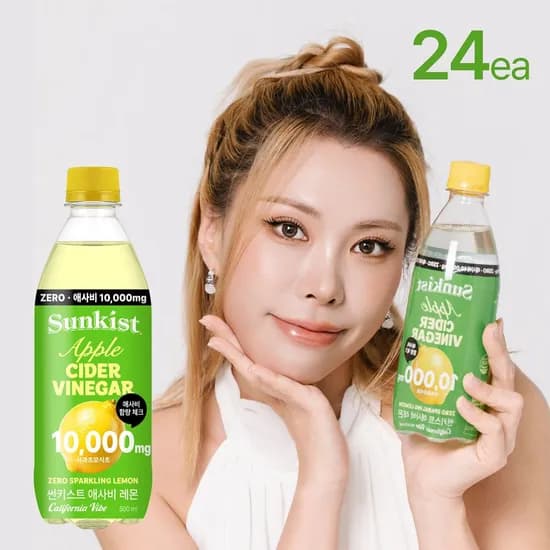 썬키스트 애사비 제로 스파클링 레몬 PET 500ml 24입 탄산음료