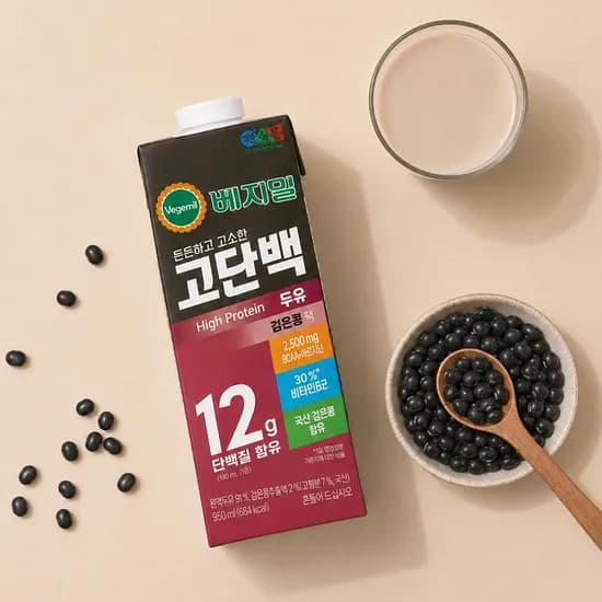 베지밀 고단백두유 검은콩 팩 950ml 12입