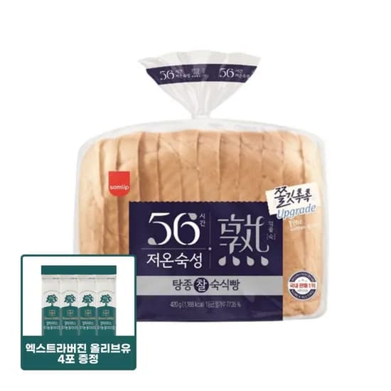 56시간 저온숙성 탕종 찰 숙식빵 420g 4봉