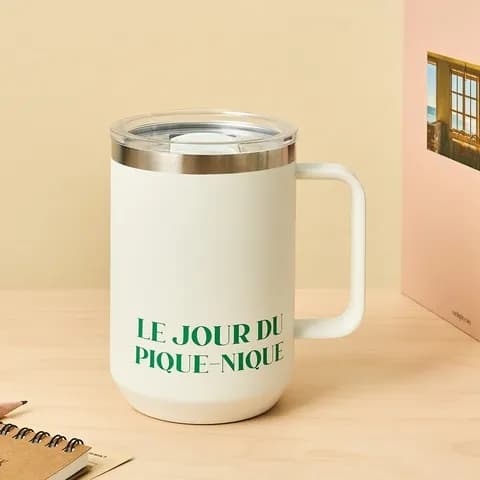 TO GO 뉴데스크 보온보냉컵 500ml 레터 크림