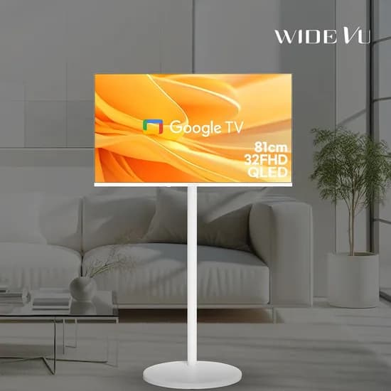 화이트에디션 구글스마트 81cm 32인치 FHD QLED TV 와이드무빙뷰 삼탠바이미