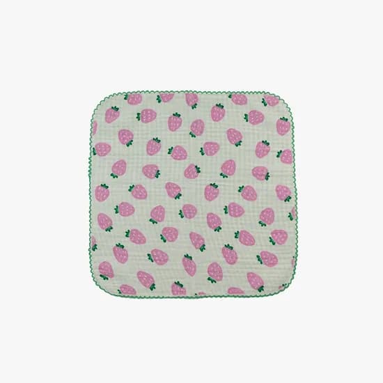 Dinan Pattern Hand Towel 디낭 딸기 체크 패턴 핸드타올